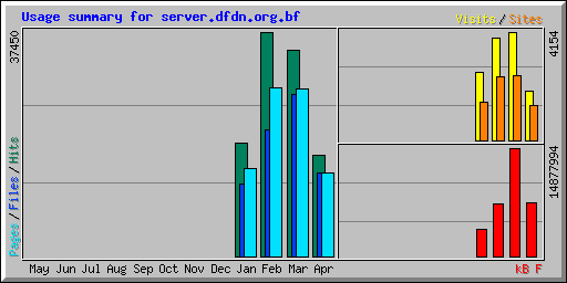 Usage summary for server.dfdn.org.bf